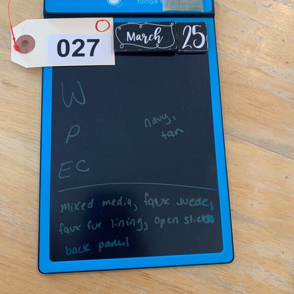 Lovestitch Cardigan Womens Small Navy Tan Faux Shearling Wide Shawl Open Front - Picture 12 of 13